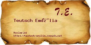 Teutsch Emília névjegykártya
